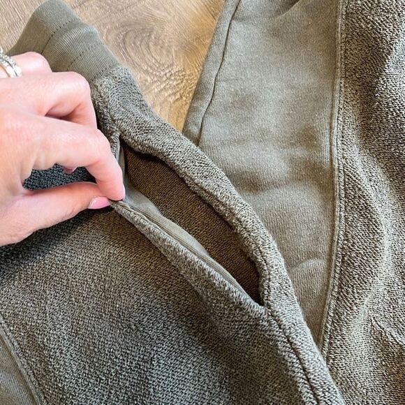 Joie Domanique Jogger Pants L Green Stretch Knit Pockets Fitness Yoga Pull-On - Picture 3 of 9